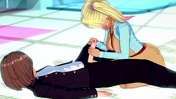 Handjob and titjob hentai