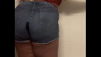 Teen pees then farts in bathroom