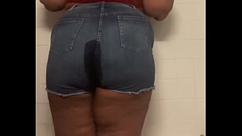 Teen pees then farts in bathroom