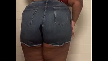 Teen pees then farts in bathroom