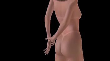 An animated 3d cartoon sex video of a beautiful girl giving sexy poses in many positions