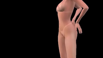 An animated 3d cartoon sex video of a beautiful girl giving sexy poses in many positions