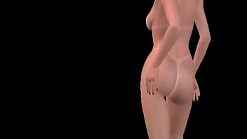An animated 3d cartoon sex video of a beautiful girl giving sexy poses in many positions