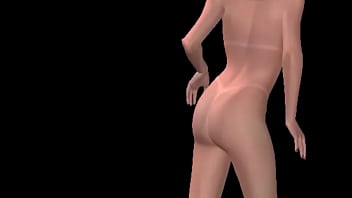 An animated 3d cartoon sex video of a beautiful girl giving sexy poses in many positions