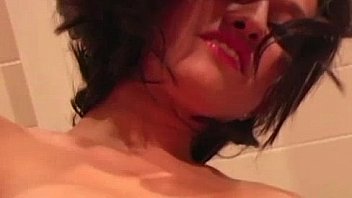 Sexy busty babe in nylon panties