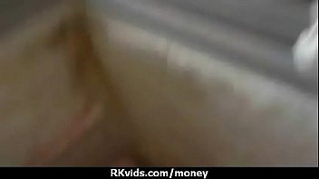 Tight teen fucks a man in front of the camera for cash 10