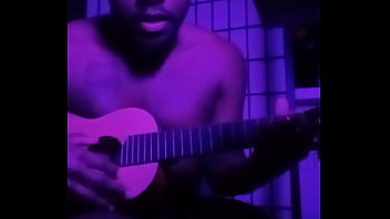 Purple lights while naked 3
