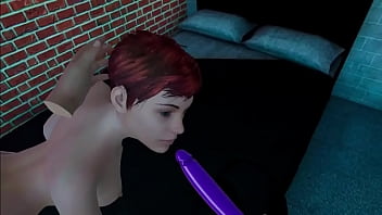 Masturbating young 3d girl