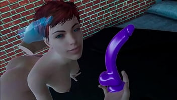 Masturbating young 3d girl