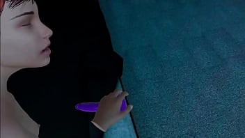 Masturbating young 3d girl