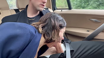 Threesome with an unknown couple in an uber