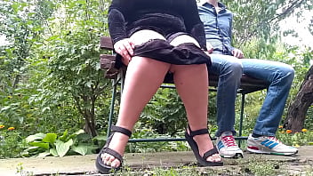 A powerful stream of urine from a curvy milf onto her panties