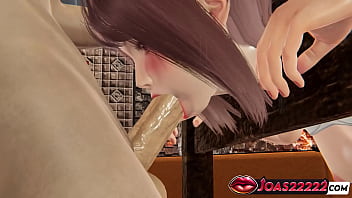 3d hentai with sexy sister dana intense only tongue blowjob for huge cock deepthroat mouth action and on top titfuck with cum on tits