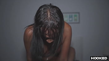 Ebony slut gets huge creampie