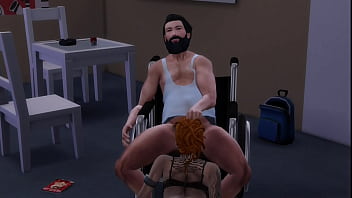 An invalid in a wheelchair fucks a girl