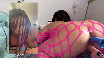 Dp fuck machine with beautiful ebony model