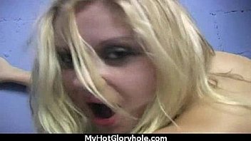 Ebony teen shows off her blowjob skills at gloryhole 3