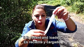 Looking for condoms in the woods