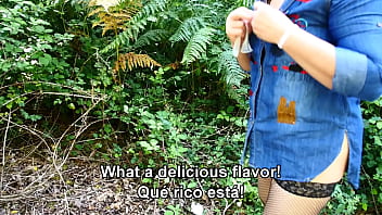 Looking for condoms in the woods