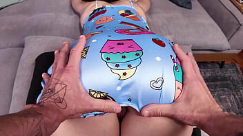 "i trust you daddy you always know better " stepdaughter uses remote vibrator close up