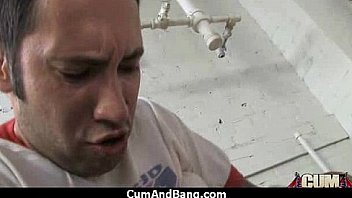 Ebony chick hard fuck in interracial group 20