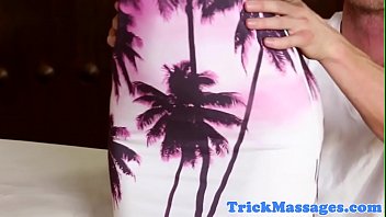 Busty milf tastes masseurs warm jizz