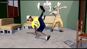 Chaves safado dançando funk com véio brocha enquanto eles escutam música foda do player tauz