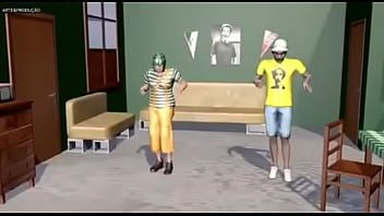 Chaves safado dançando funk com véio brocha enquanto eles escutam música foda do player tauz