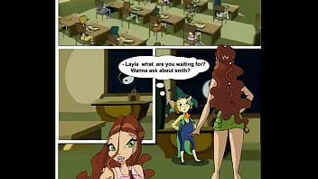 Layla from winx fuck with professor for a good grade in this comics