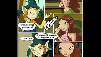 Layla from winx fuck with professor for a good grade in this comics