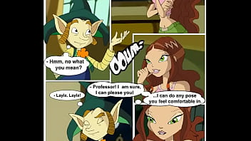 Layla from winx fuck with professor for a good grade in this comics