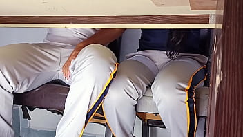 Forbidden hot college girl goes wild in class