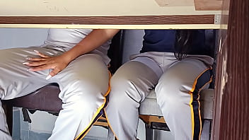 Forbidden hot college girl goes wild in class