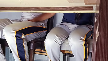 Forbidden hot college girl goes wild in class