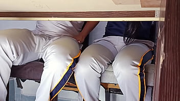 Forbidden hot college girl goes wild in class