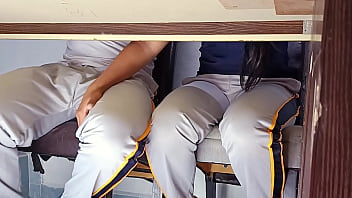 Forbidden hot college girl goes wild in class