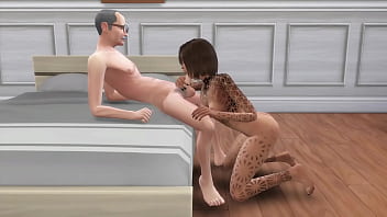 Old man fucks sexy model