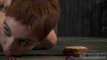 Restrained hotty is punished