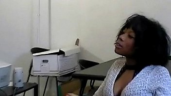 Milf black babe hairy pussy fucked hard by y stud