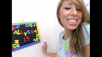 Alyssa hall super cute 19 yo huge cock pov blowjob and cum facial