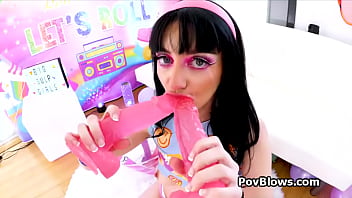 Massive dildos and dick for her filthy mouth