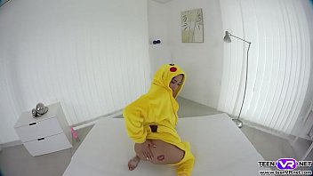 Vr nicole love masturbates in a pikachu outfit