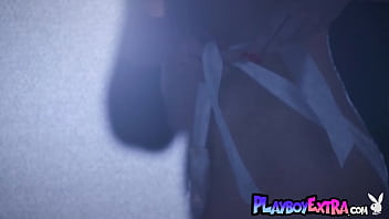 Big boobed red milf singer reveals her hairy pussy