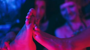 My big feet licked for the first time in my life