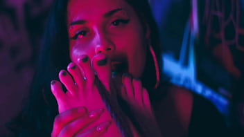 My big feet licked for the first time in my life