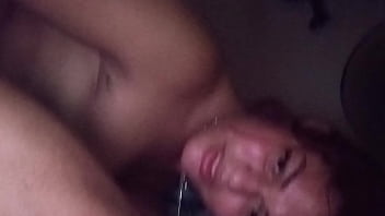 My neighbor came when i was taking a bath and fucks my mouth before creampying my pussy