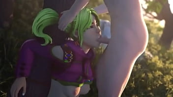 Chica de fortnite chupando verga y corrida