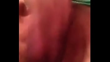 Teen slut trys to cum on the carpet