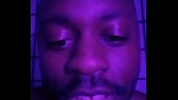 Purple lights while naked 6