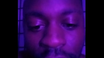 Purple lights while naked 6